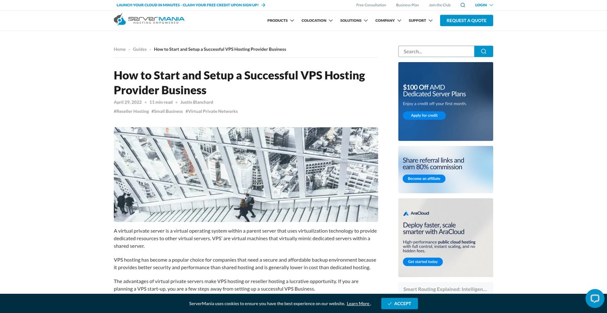 How to Start and Setup a Successful VPS Hosting Provider Business Screenshot