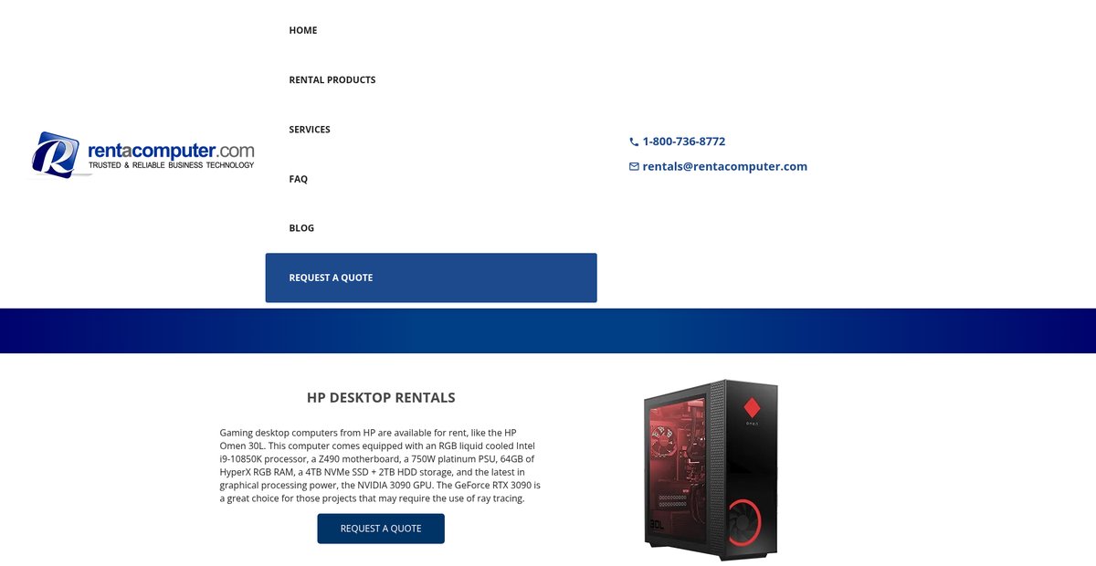 HP Rentals Screenshot