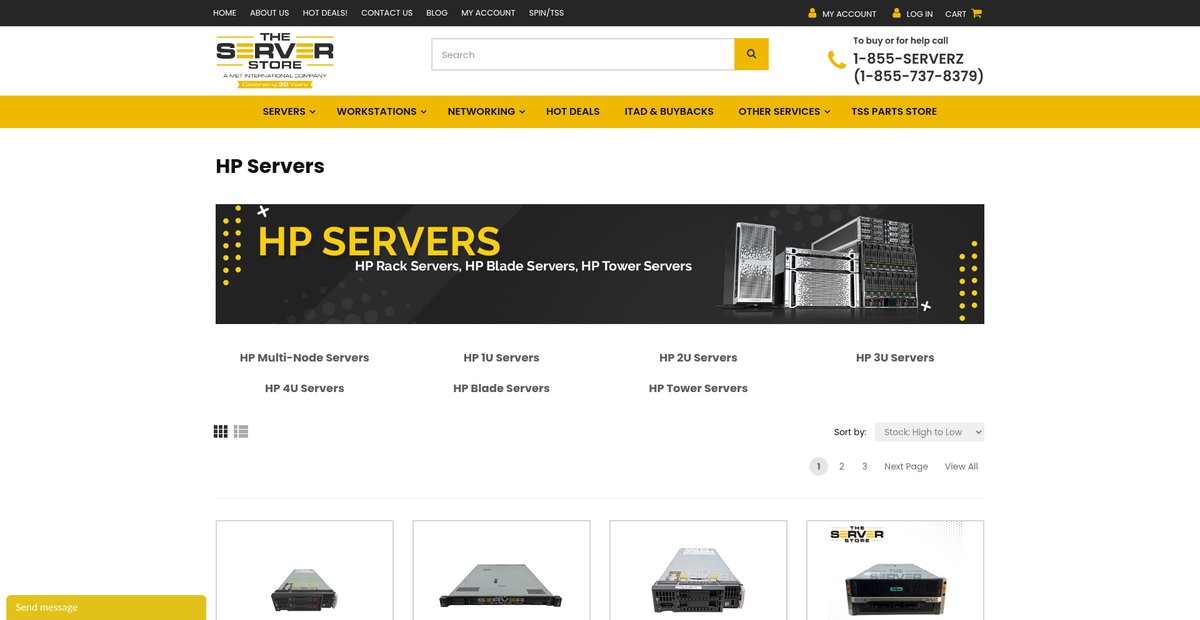 HP Servers Screenshot