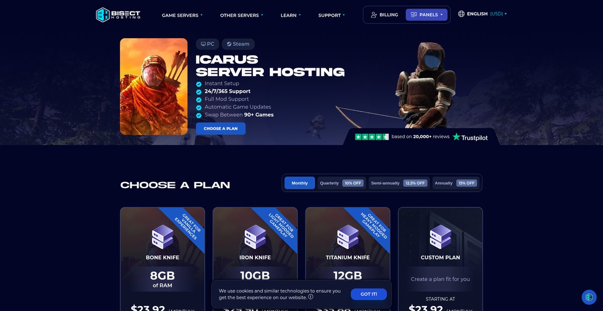 ICARUS Server Hosting | Online 24/7/365 Screenshot
