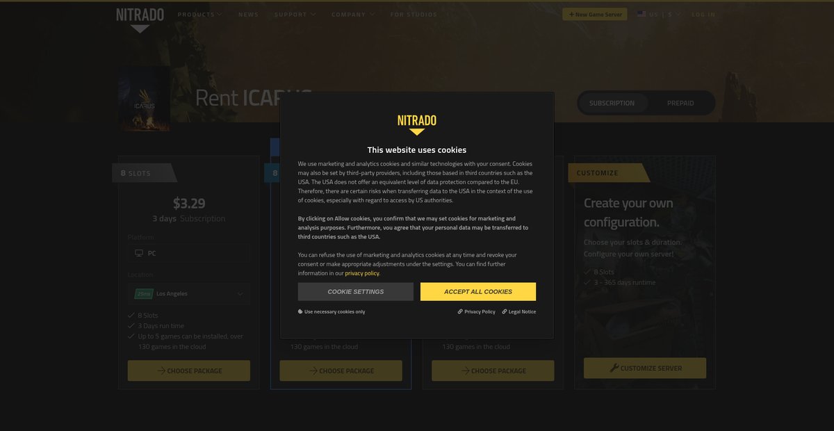 ICARUS Game Server Hosting Screenshot