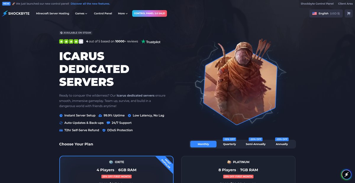 Icarus Server Hosting Screenshot