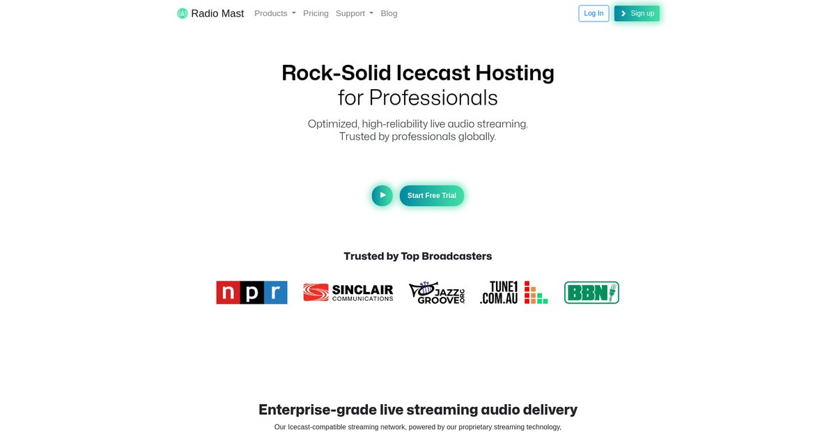 Icecast Hosting - Reliable and Affordable Screenshot