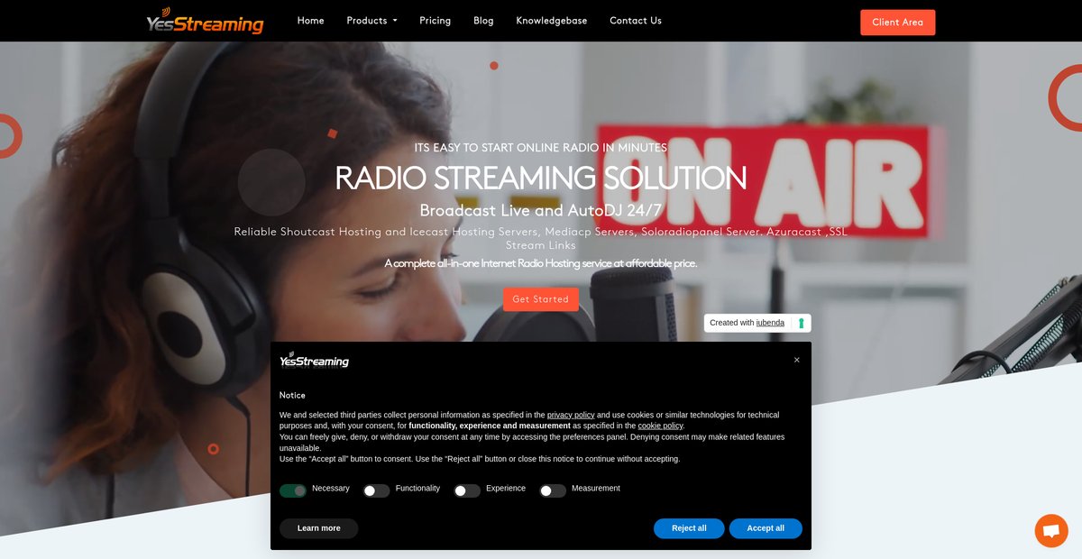 Reliable Online Radio Hosting | Shoutcast & Icecast with SSL ... Screenshot