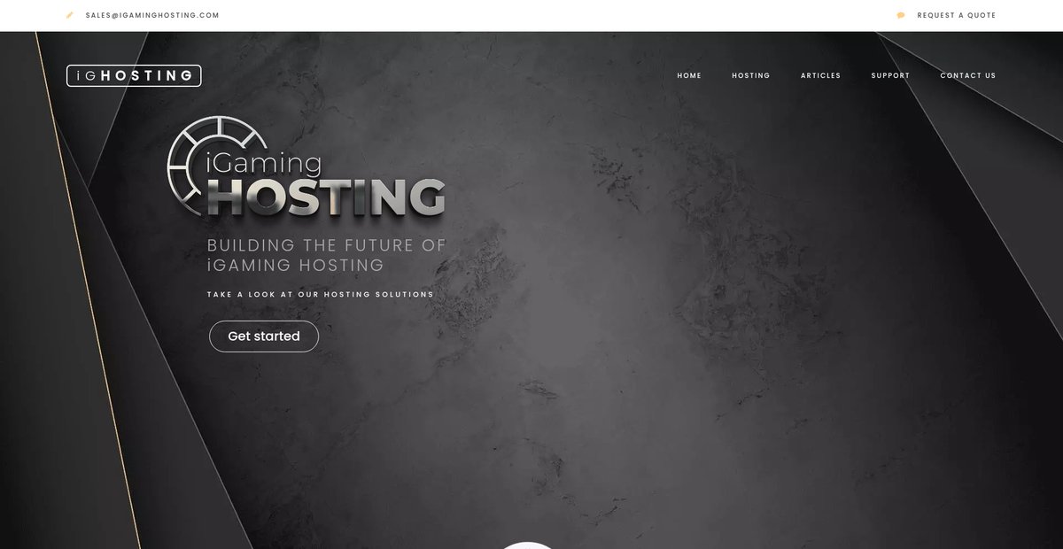 Global iGaming Hosting Provider - iGaming Hosting Screenshot