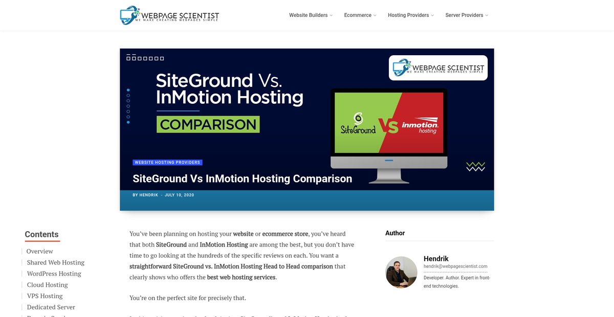 SiteGround Vs InMotion Hosting - Which one to choose in 2025? Screenshot