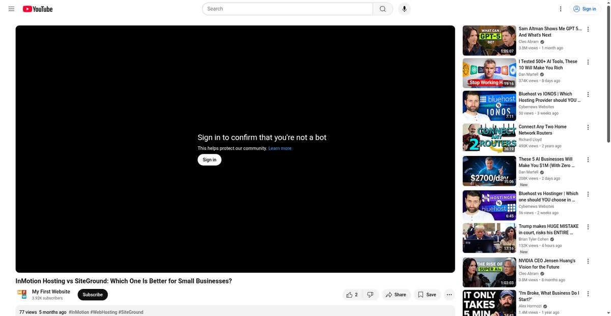 InMotion Hosting vs SiteGround: Which One Is Better for ... Screenshot