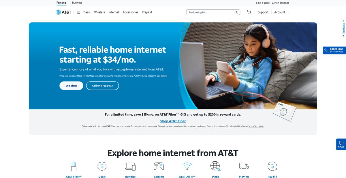 Ultra-Fast Home Internet & Fiber Internet Services Screenshot