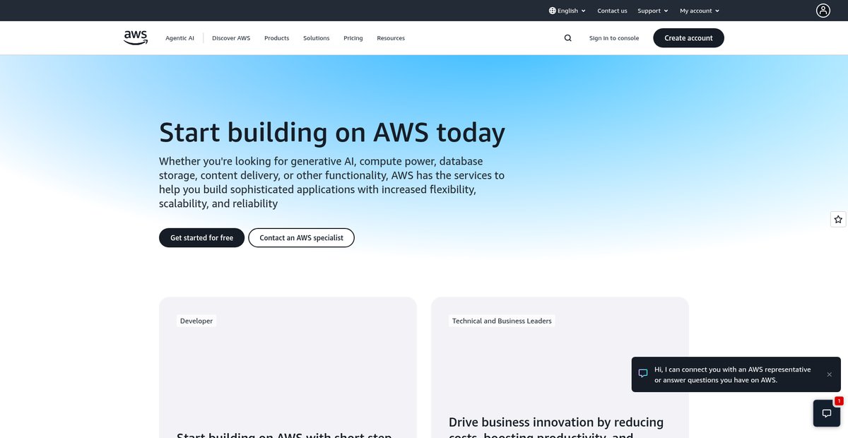 Cloud Computing Services - Amazon Web Services (AWS) Screenshot