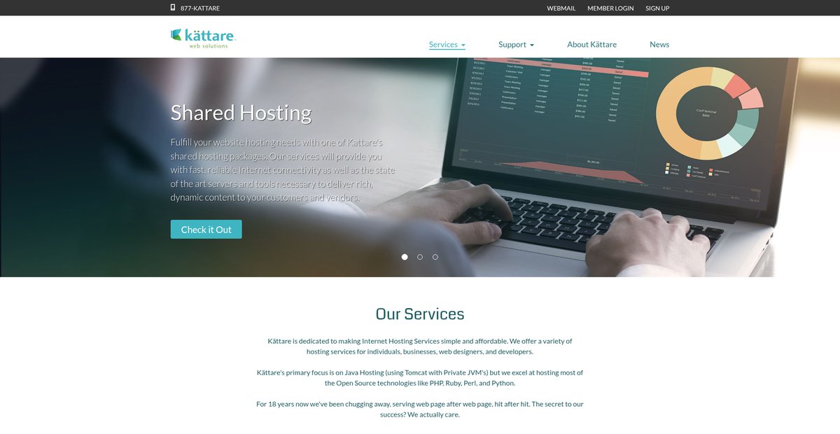 Kattare Hosting: The Java Hosting Experts Screenshot