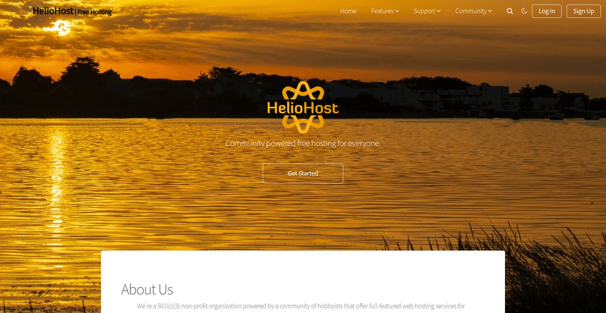 HelioHost | Free Hosting Screenshot