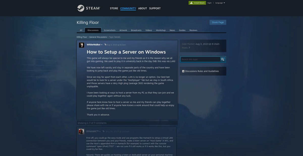 How to Setup a Server on Windows :: Killing Floor General ... Screenshot