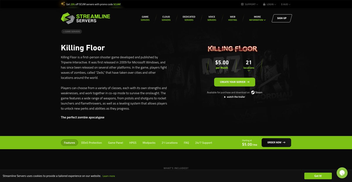 Killing Floor Server Hosting | Streamline-Servers Screenshot
