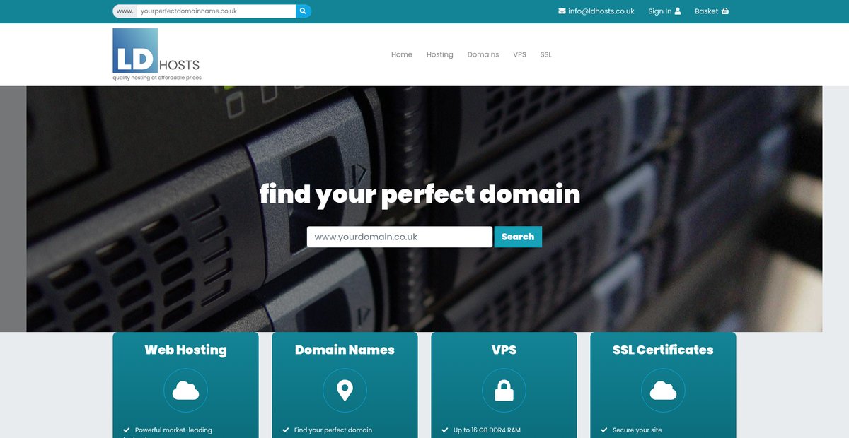 LD Hosts | Affordable Web Hosting, Domain Names, Servers ... Screenshot