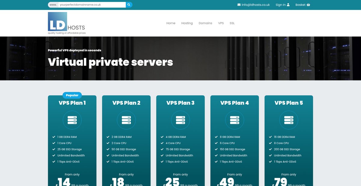 Powerful VPS deployed in seconds - Virtual Private Servers Screenshot