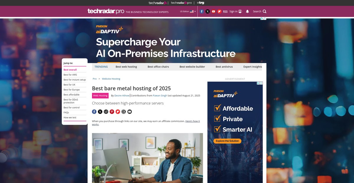 Best bare metal hosting of 2025 Screenshot