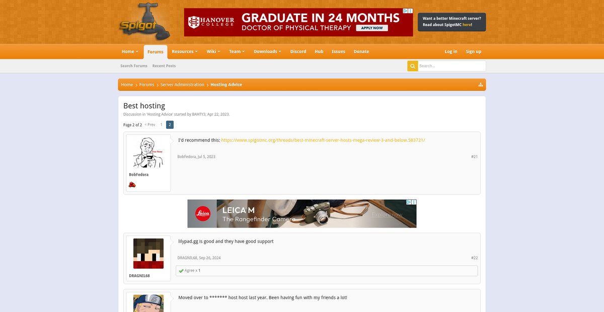 Best hosting | Page 2 Screenshot