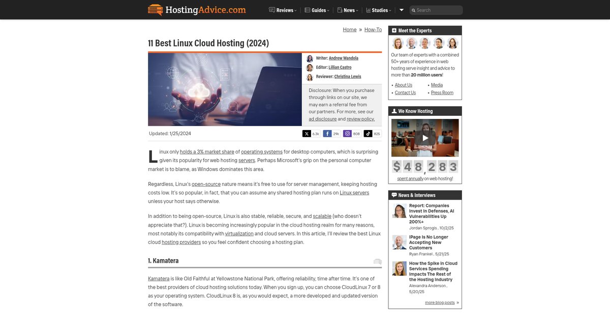 11 Best Linux Cloud Hosting (2024) Screenshot