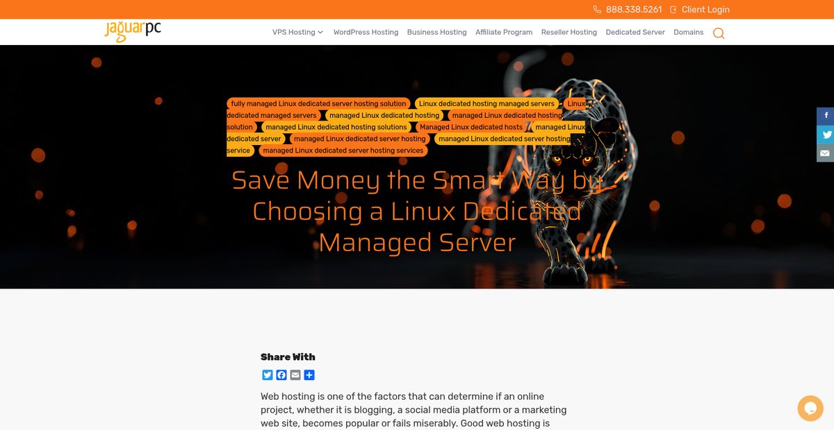 Smart Way by Choosing a Linux Dedicated Managed Server Screenshot