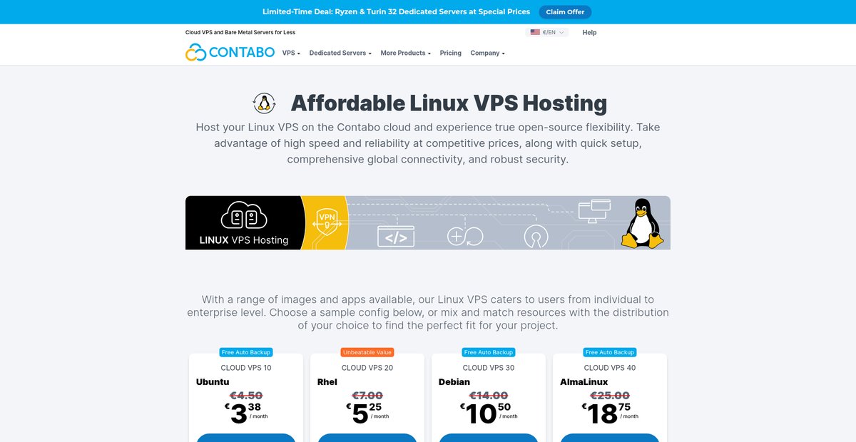 Fast & Secure Linux VPS Hosting | Affordable & Flexible ... Screenshot