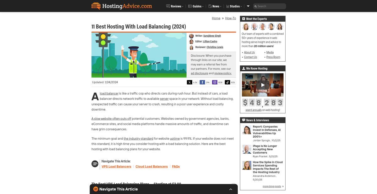 11 Best Hosting With Load Balancing (2024) Screenshot