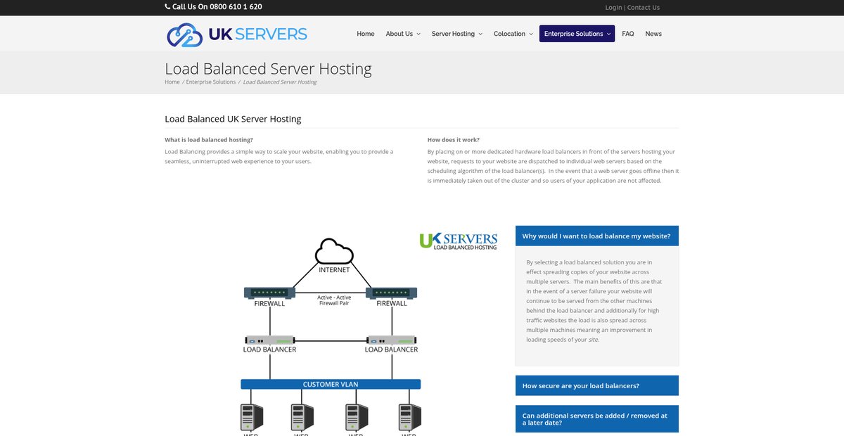 Load Balanced Server Hosting Screenshot