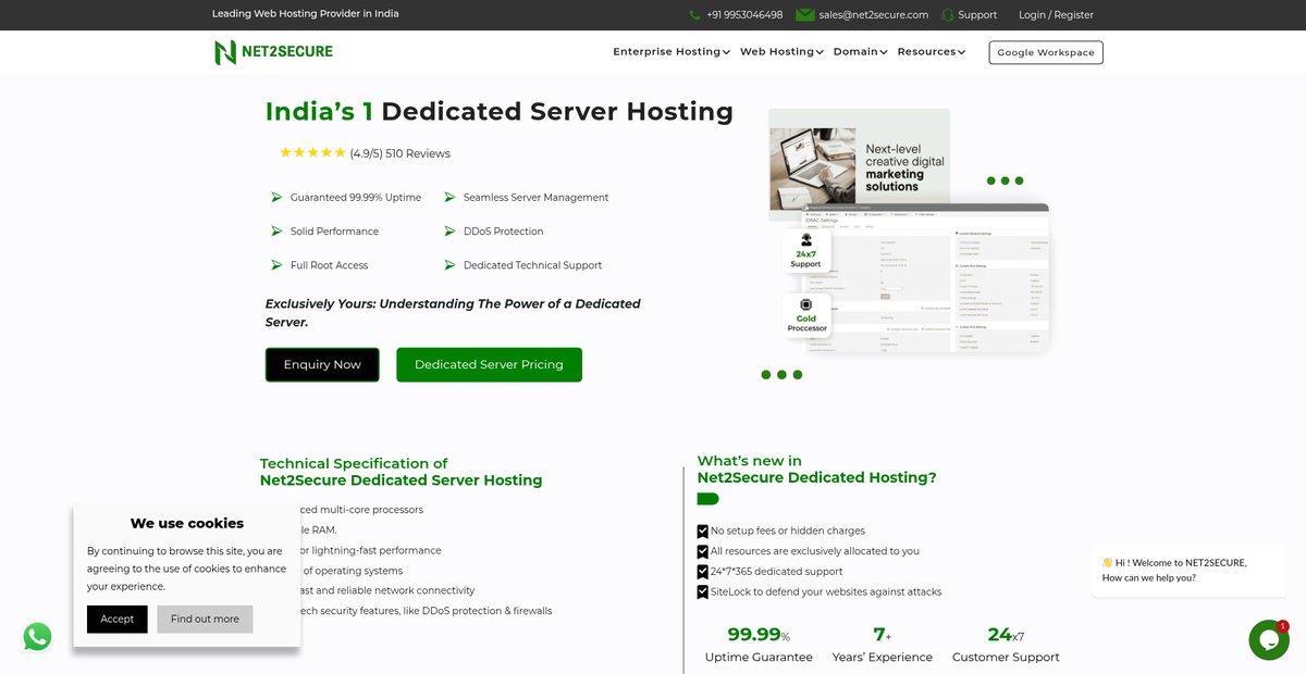 India's 1 Dedicated Server Hosting Screenshot