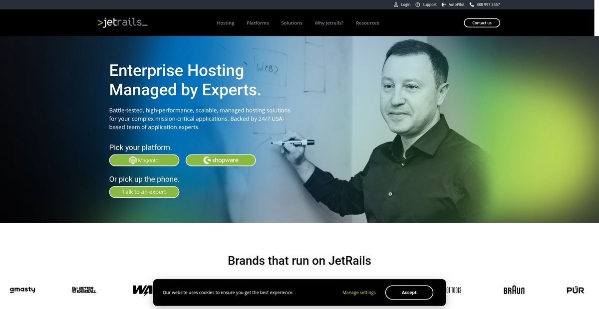 Jetrails - JetRails Fully Managed eCommerce Hosting Screenshot