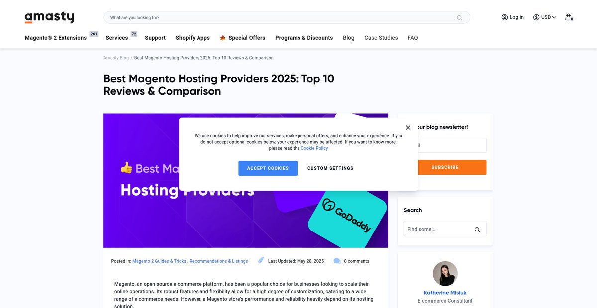 Best Magento Hosting Providers 2025 Screenshot