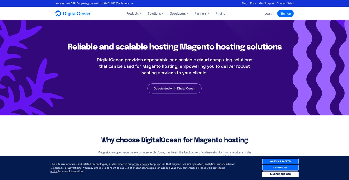 Magento hosting Screenshot