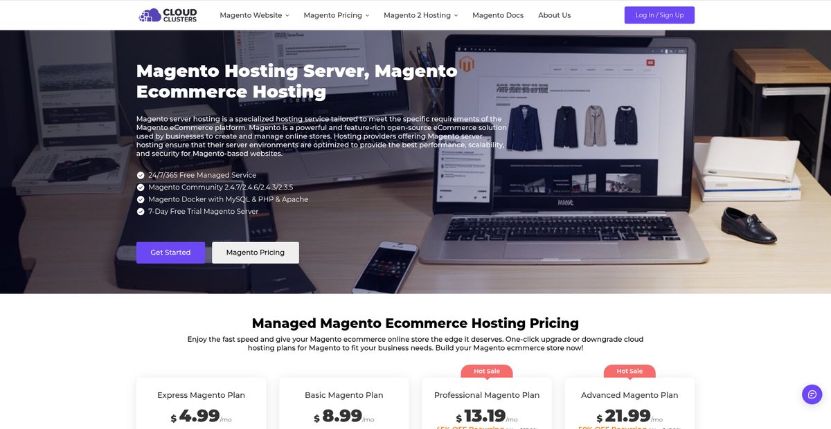 Best Magento Hosting, Magento Server Ecommerce Hosting Screenshot