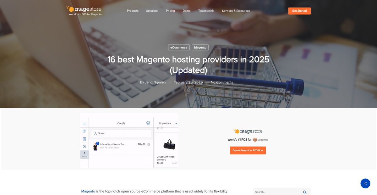 16 best Magento hosting providers in 2025 (Updated) Screenshot