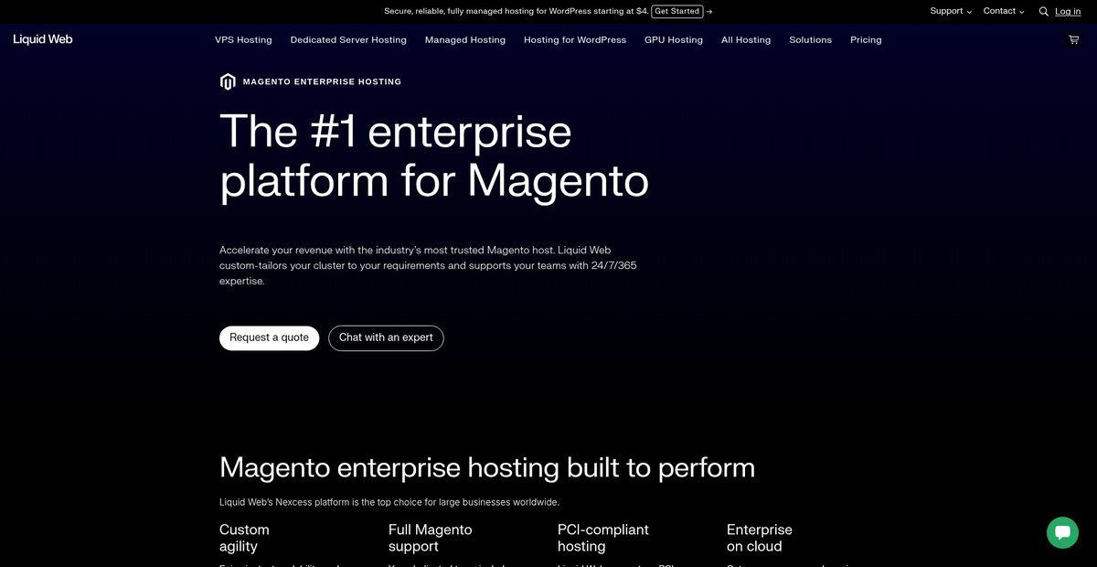 Magento Enterprise Hosting | Custom Magento Clusters | Nexcess Screenshot