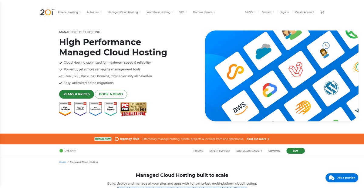 Managed Cloud Hosting | Blazing-Fast, Flexible & Ultra ... Screenshot