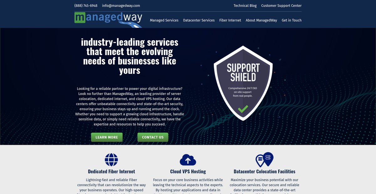 Dedicated Internet | Cloud Solutions| Colocation| ManagedWay Screenshot