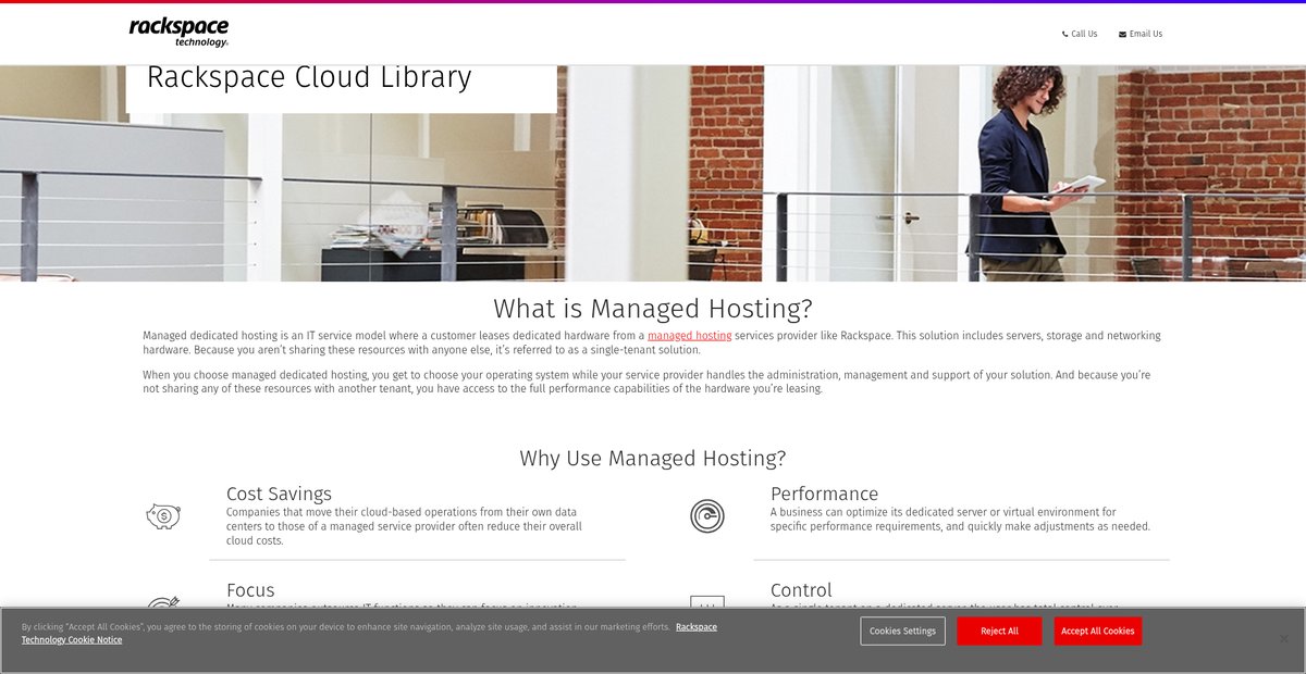 What is Managed Hosting Screenshot
