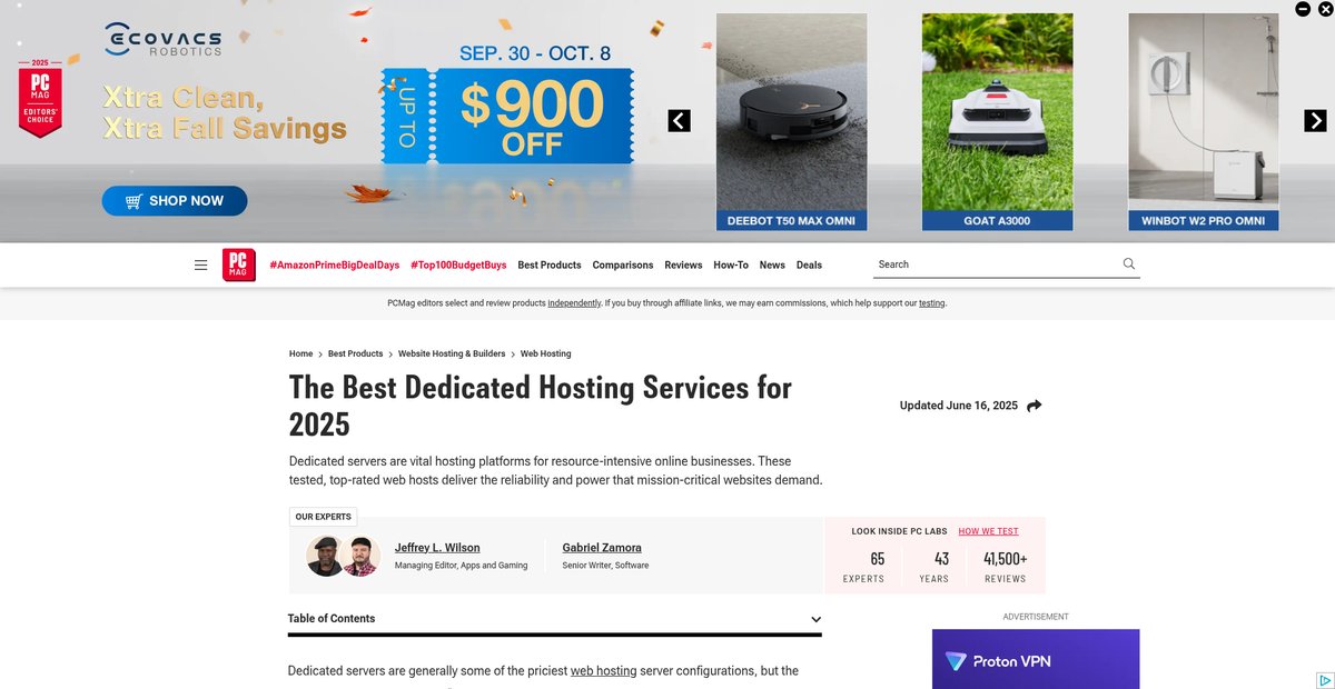The Best Dedicated Hosting Services for 2025 Screenshot