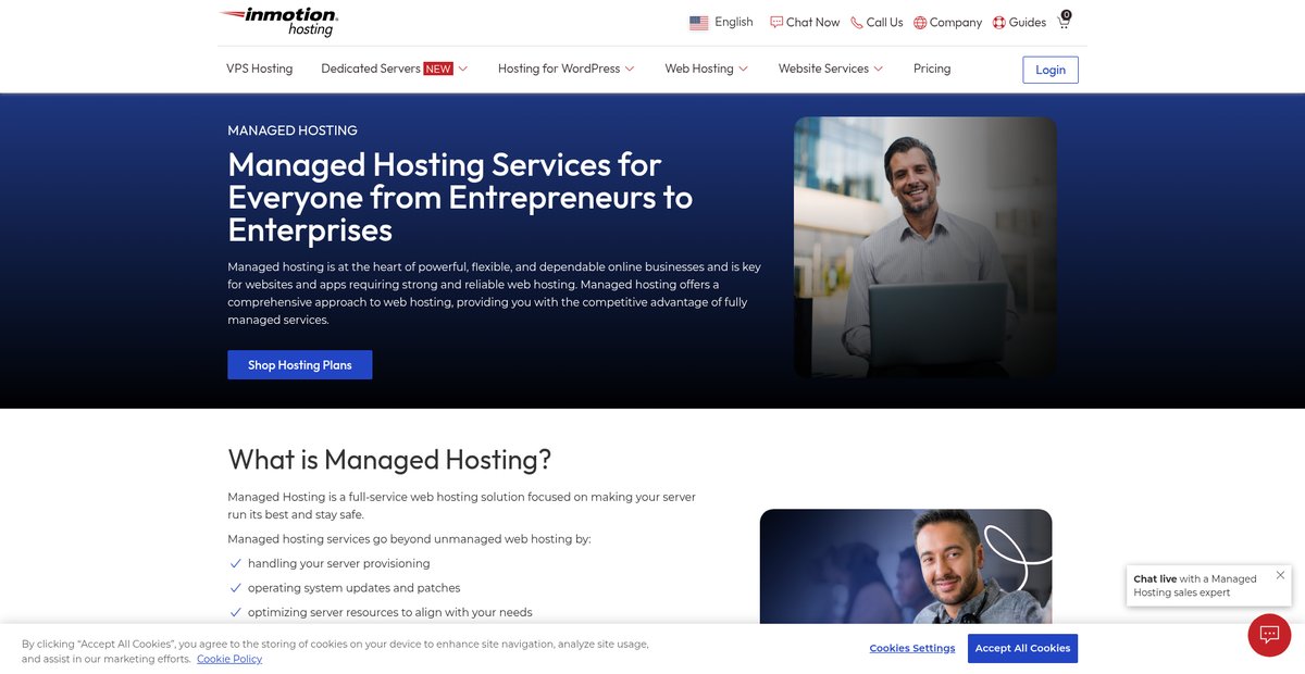Fully Managed Hosting Services and Solutions Screenshot