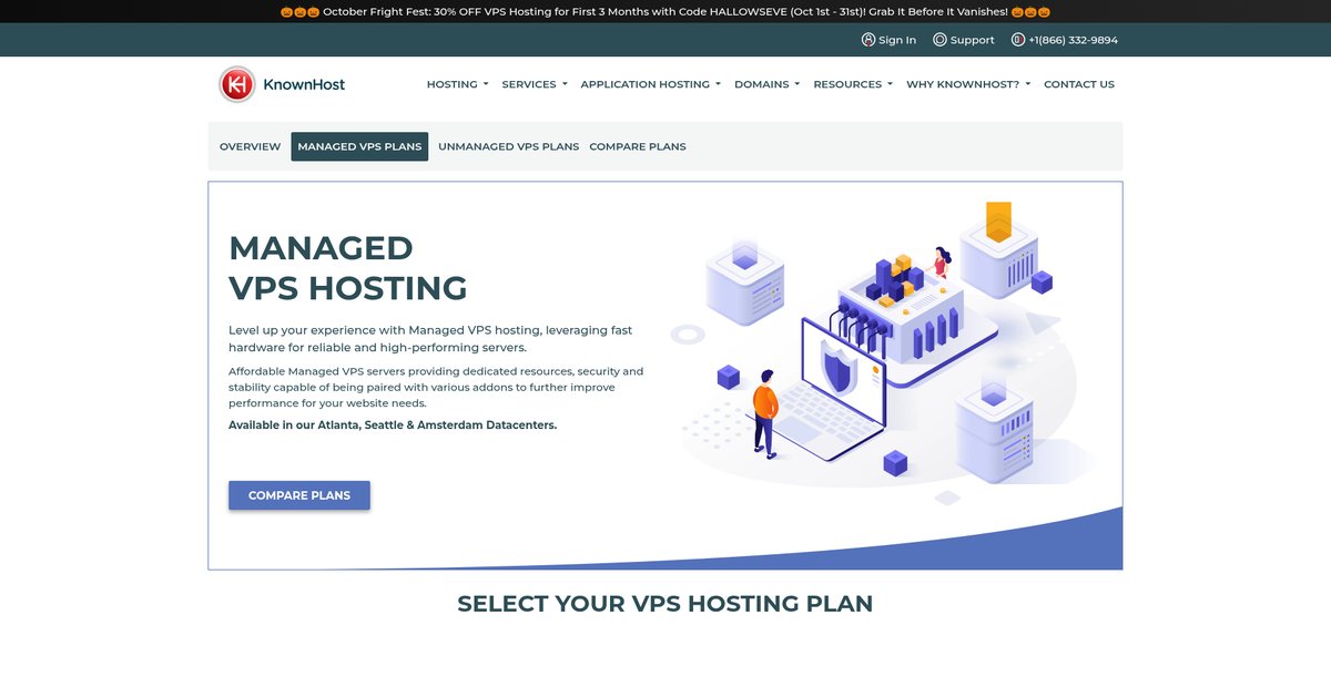 Fully Managed VPS Hosting Screenshot