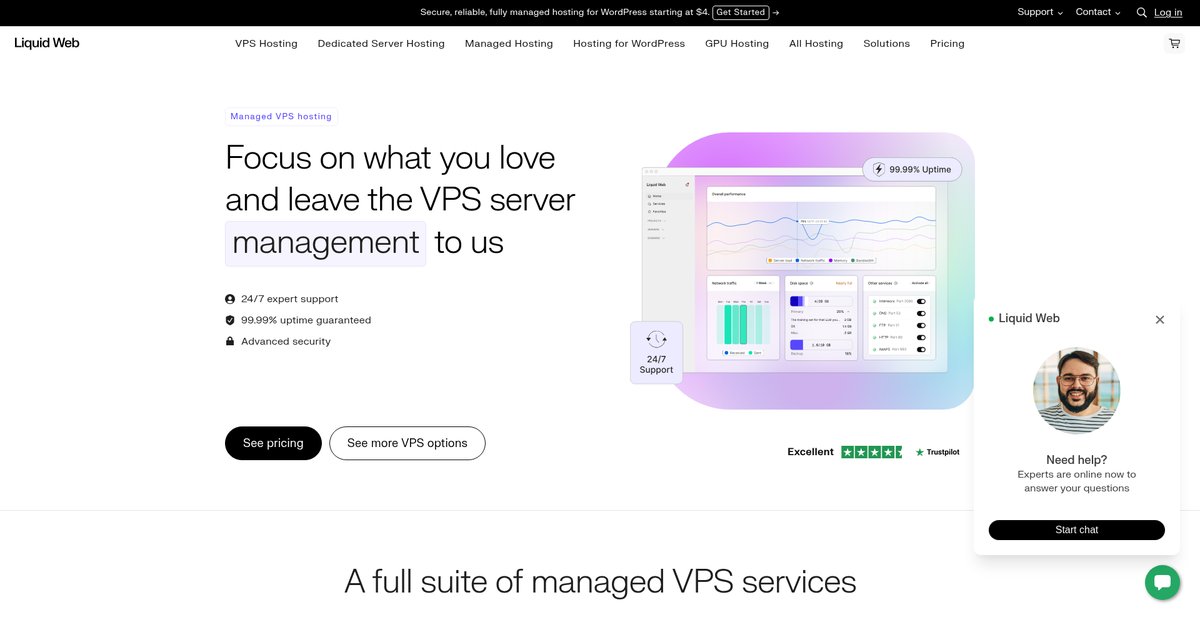 Fully Managed VPS Hosting, Perfected Screenshot