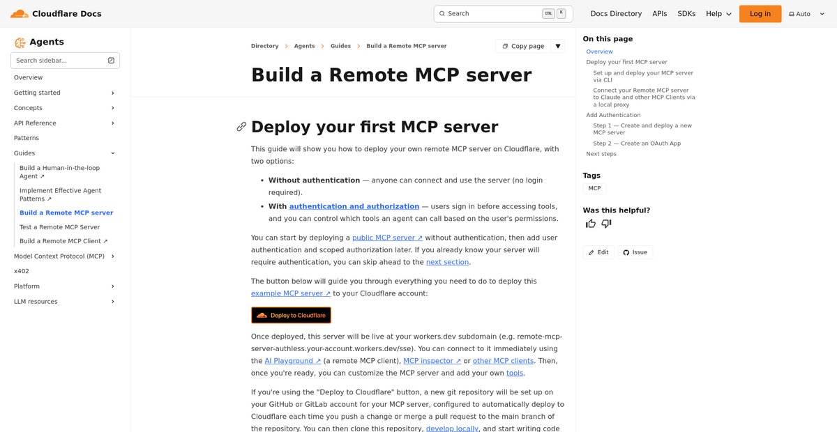 Build a Remote MCP server Screenshot