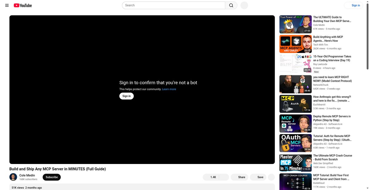 Build and Ship Any MCP Server in MINUTES (Full Guide) Screenshot