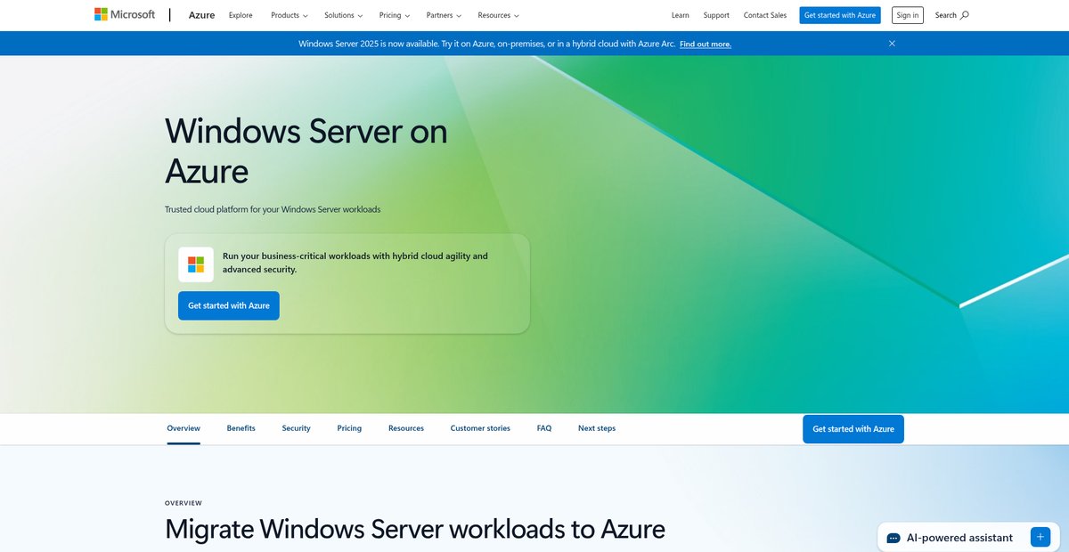 Windows Server on Azure Screenshot