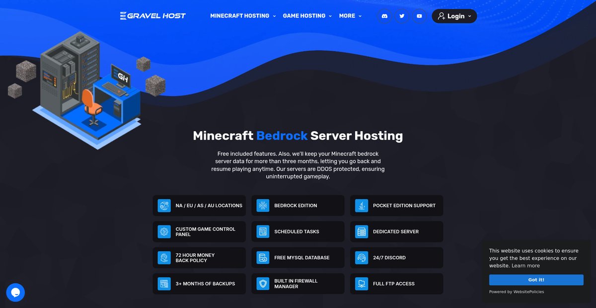 Minecraft Bedrock Server Hosting Screenshot