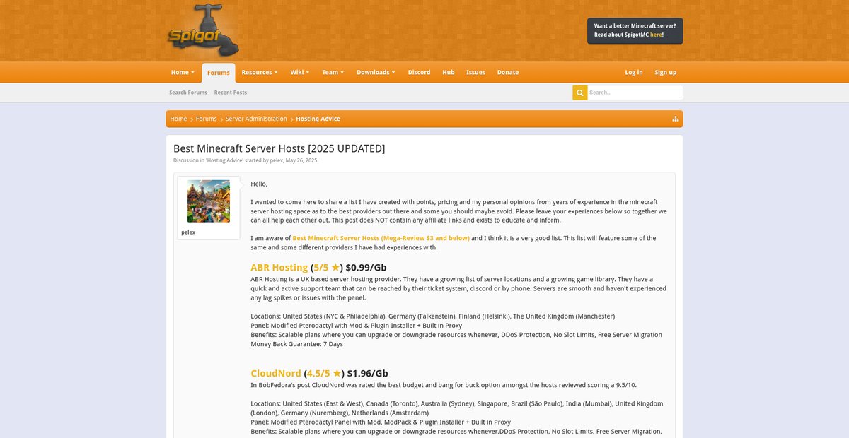 Best Minecraft Server Hosts [2025 UPDATED] Screenshot