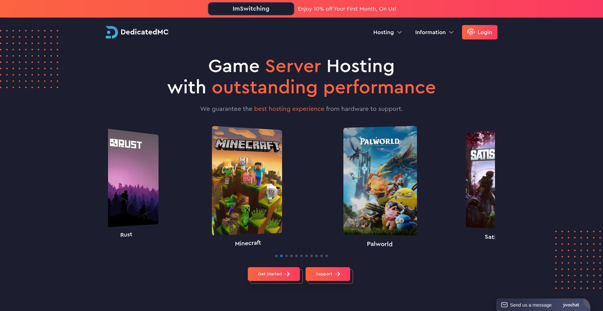 DedicatedMC | Raw Power Minecraft Hosting Screenshot