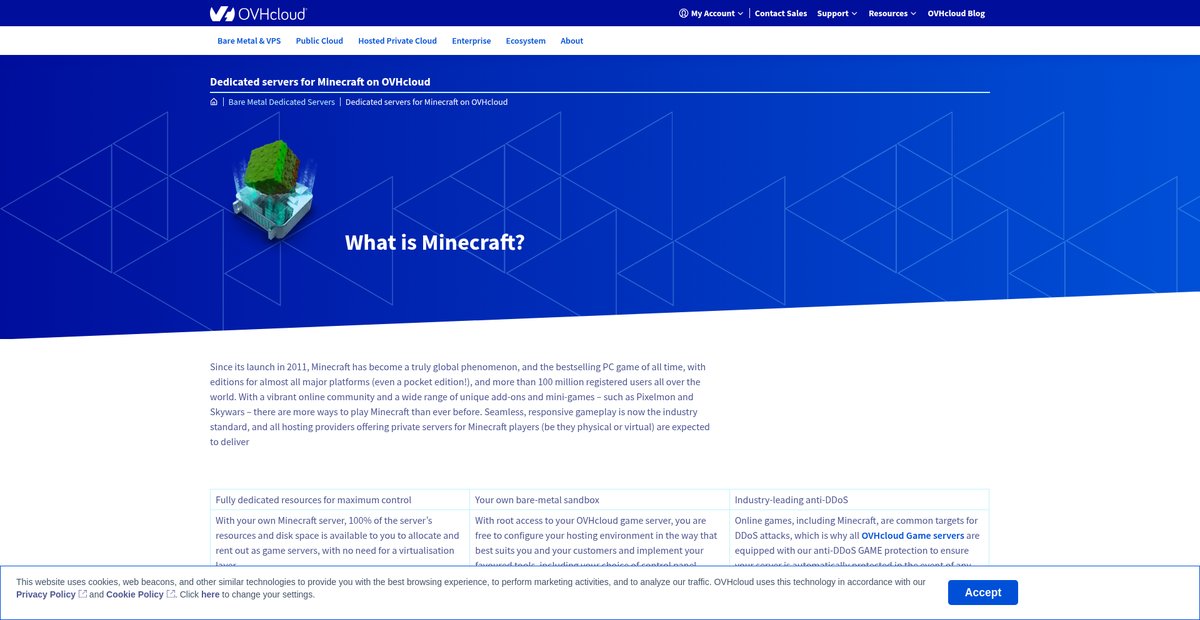 Minecraft dedicated server : MC Server Hosting Screenshot