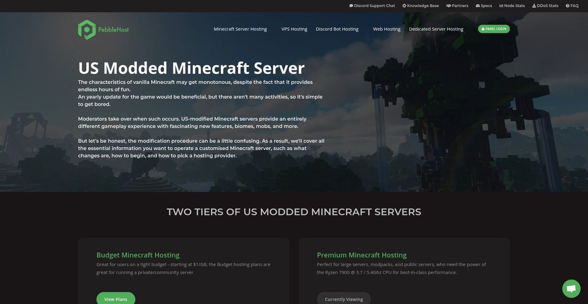 US Modded Minecraft Server | Pebblehost Screenshot
