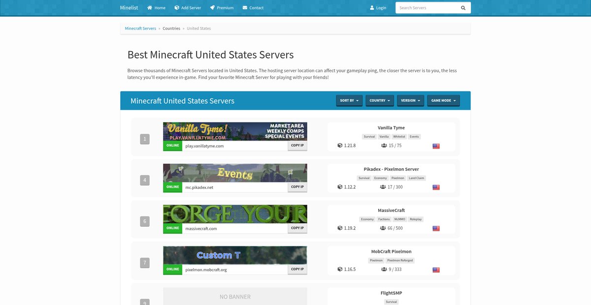Best United States Minecraft Servers Screenshot
