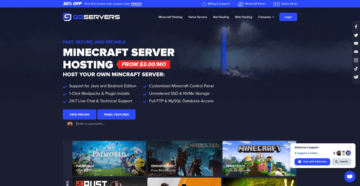 GGServers | Minecraft Server Hosting Screenshot